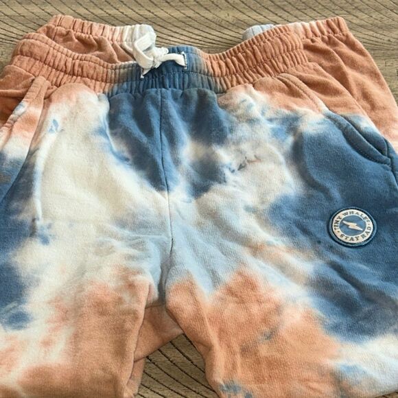 Tiny Whales 🐳 Tie-Dye Jogger 🏃 Pants Pockets Drawstring Aviator Nation Look 👀 - Picture 15 of 17